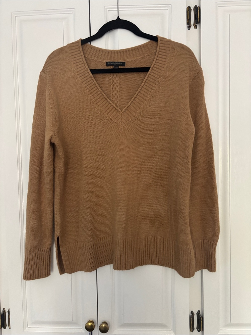 Banana Republic Camel V-Neck Sweater
